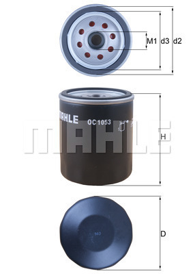 Filtru ulei OC 1053 MAHLE