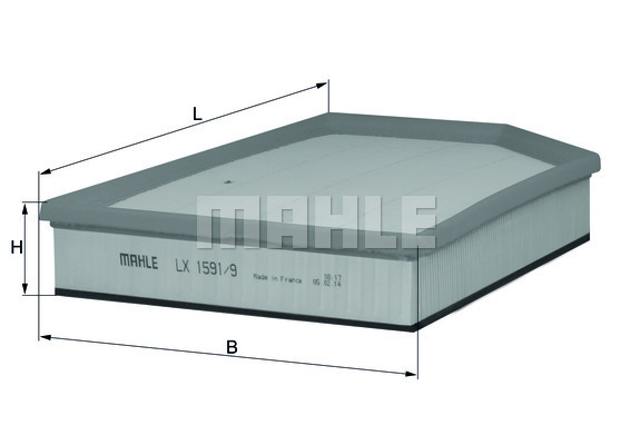 Filtru aer LX 1591/9 MAHLE