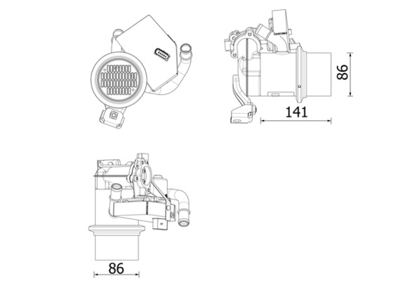 Radiator, recirculare gaze de esapament CE 14 000P MAHLE