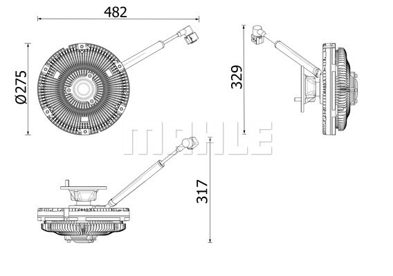 Cupla, ventilator radiator CFC 269 000P MAHLE