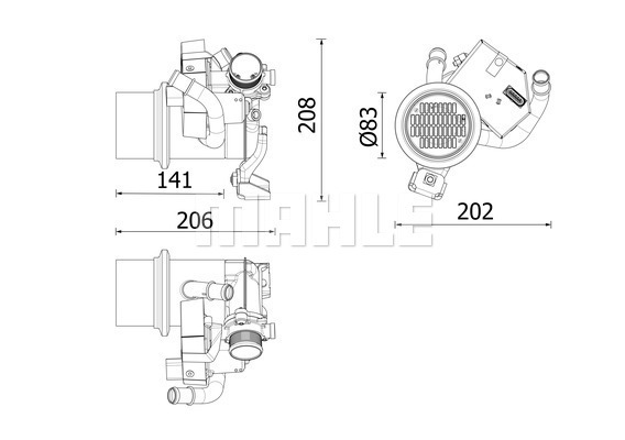 Radiator, recirculare gaze de esapament CE 39 000P MAHLE