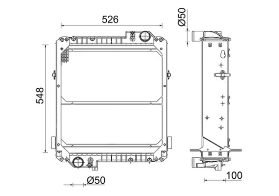Radiator, racire motor CR 2404 000P MAHLE