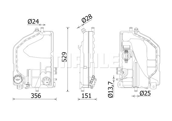 Vas de expansiune, racire CRT 6 000S MAHLE