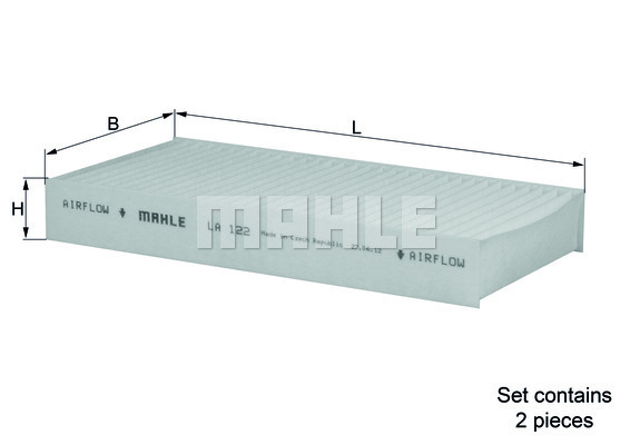 Filtru, aer habitaclu LA 122/S MAHLE