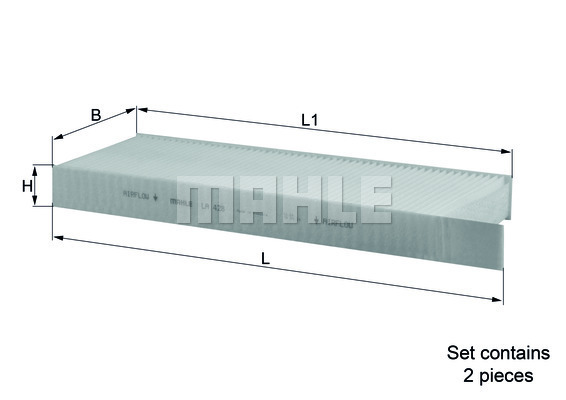 Filtru, aer habitaclu LA 428/S MAHLE