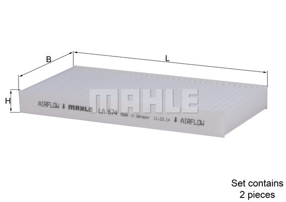 Filtru, aer habitaclu LA 674/S MAHLE