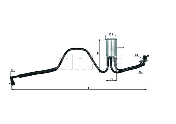 Filtru combustibil KL 544 MAHLE