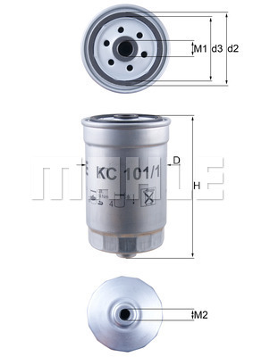 Filtru combustibil KC 101/1 MAHLE