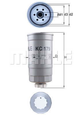 Filtru combustibil KC 179 MAHLE