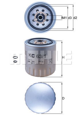 Filtru combustibil KC 63/1D MAHLE