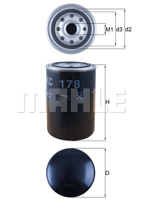 Filtru combustibil KC 178 MAHLE