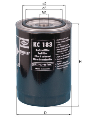 filtru combustibil KC 183 MAHLE