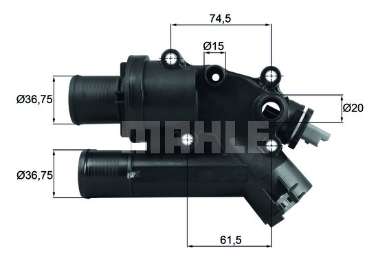 Termostat,lichid racire TH 46 83 MAHLE