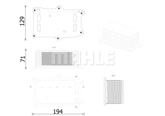 Radiator ulei, ulei motor CLC 317 000S MAHLE