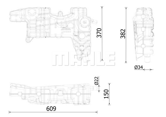 Vas de expansiune, racire CRT 250 000S MAHLE