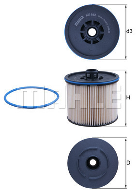 Filtru combustibil KX 652D MAHLE