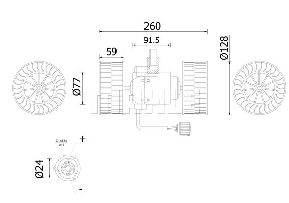 Ventilator, habitaclu AB 324 000S MAHLE