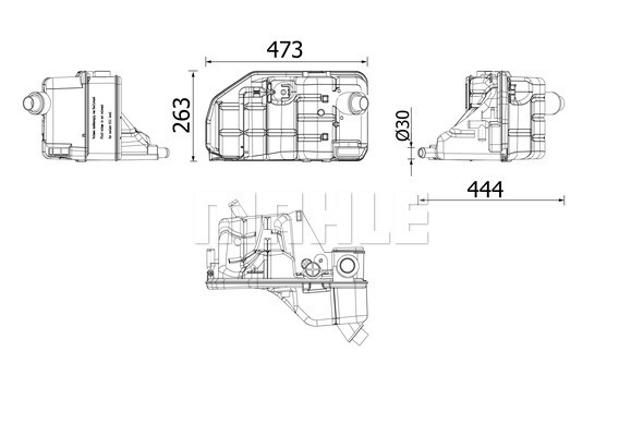 Vas de expansiune, racire CRT 54 000S MAHLE