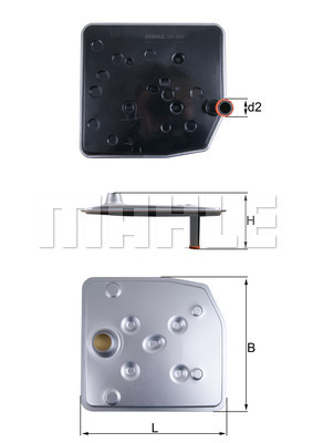 Filtru hidraulic, cutie de viteze automata HX 263 MAHLE