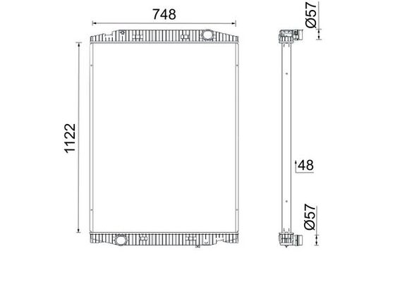 Radiator, racire motor CR 705 000S MAHLE