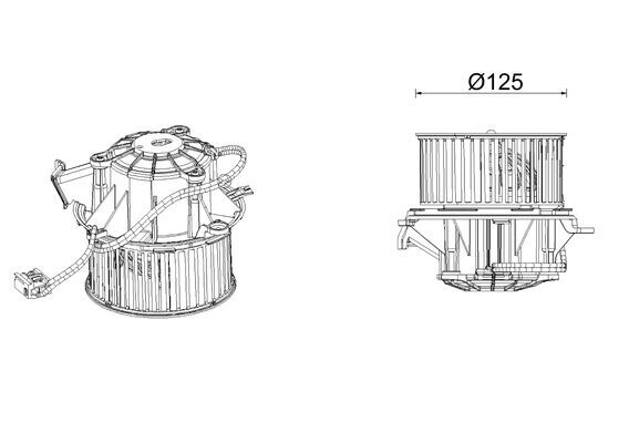 Ventilator, habitaclu AB 339 000P MAHLE