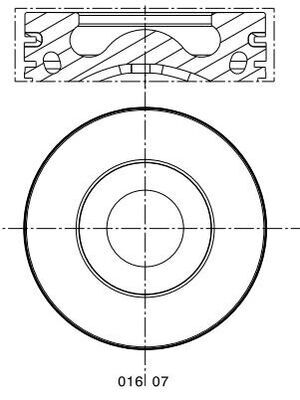 Piston 016 07 00 MAHLE