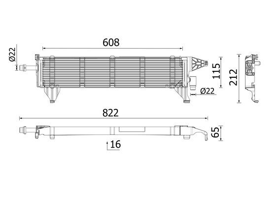 Radiator, baterie de antrenare CRE 1 000P MAHLE