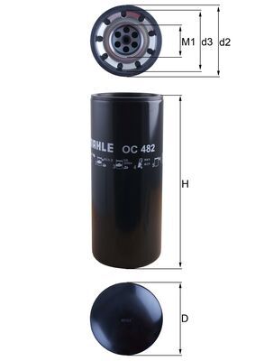 Filtru ulei OC 482 MAHLE