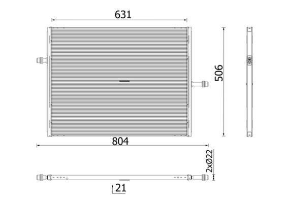 Radiator temperatura scazuta, intercooler CIR 40 000P MAHLE