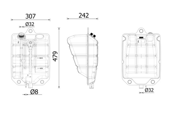 Vas de expansiune, racire CRT 269 000S MAHLE