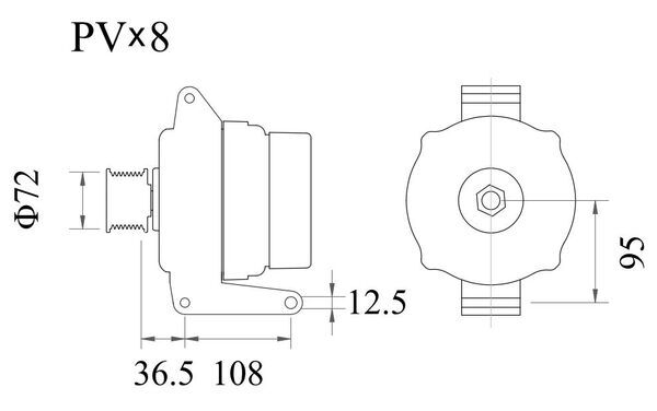Generator / Alternator MG 1192 MAHLE