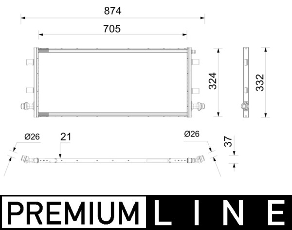 Radiator temperatura scazuta, intercooler CIR 44 000P MAHLE