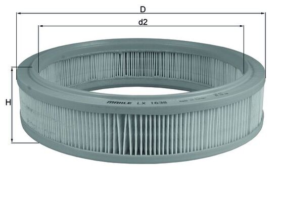 Filtru aer LX 1638 MAHLE