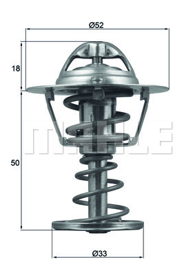 Termostat,lichid racire TX 126 82D MAHLE