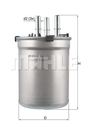 Filtru combustibil KL 838 MAHLE