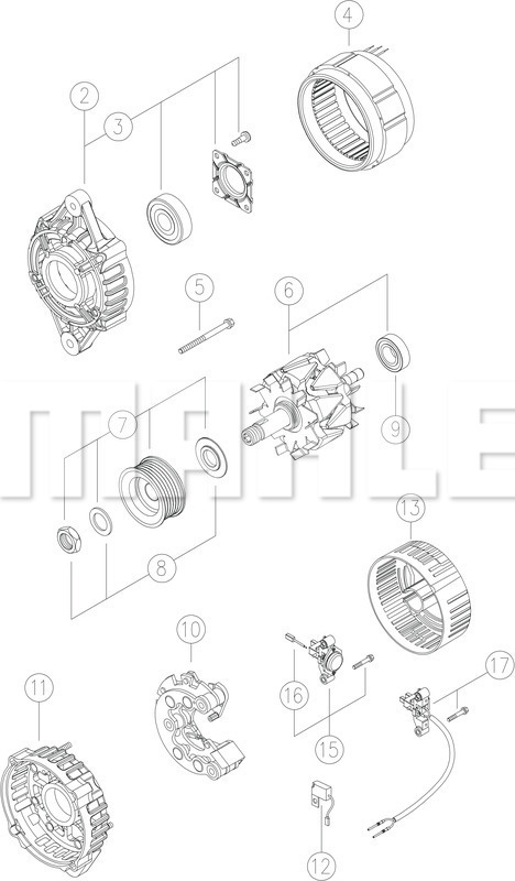 Generator / Alternator MG 4 MAHLE