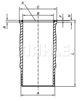 Camasa cilindru 061 LW 00120 001 MAHLE