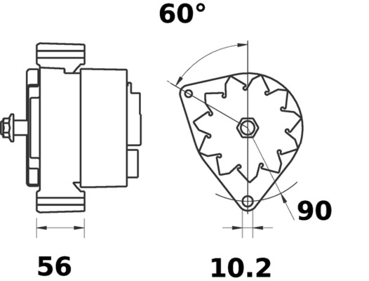 Generator / Alternator MG 458 MAHLE