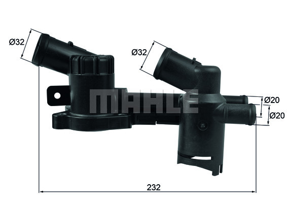 Termostat,lichid racire TH 52 MAHLE