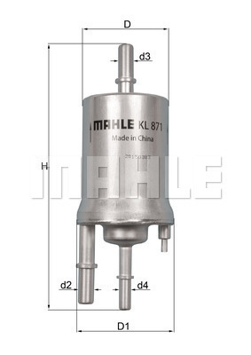 Filtru combustibil KL 871 MAHLE