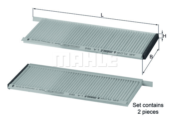 Filtru, aer habitaclu LA 195/S MAHLE