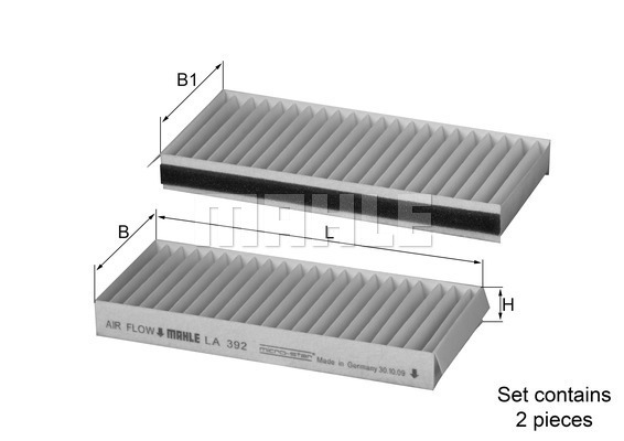 Filtru, aer habitaclu LA 392/S MAHLE