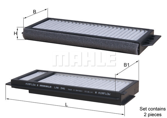 Filtru, aer habitaclu LAK 346/S MAHLE