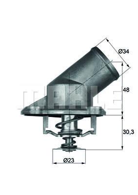 Termostat,lichid racire TI 224 92 MAHLE