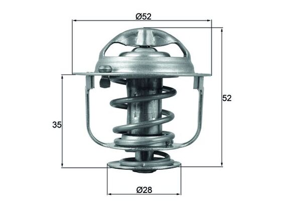 termostat,lichid racire TX 165 88D MAHLE