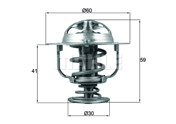 Termostat,lichid racire TX 177 82D MAHLE