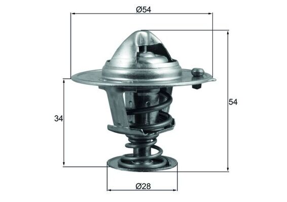 termostat,lichid racire TX 206 88D MAHLE