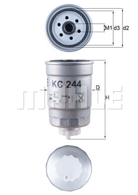 Filtru combustibil KC 244 MAHLE