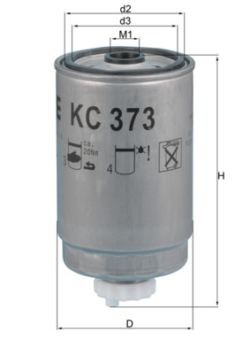 Filtru combustibil KC 373 MAHLE