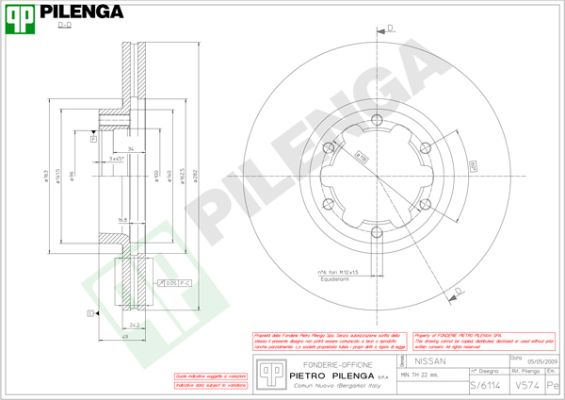 Disc frana V574 PILENGA
